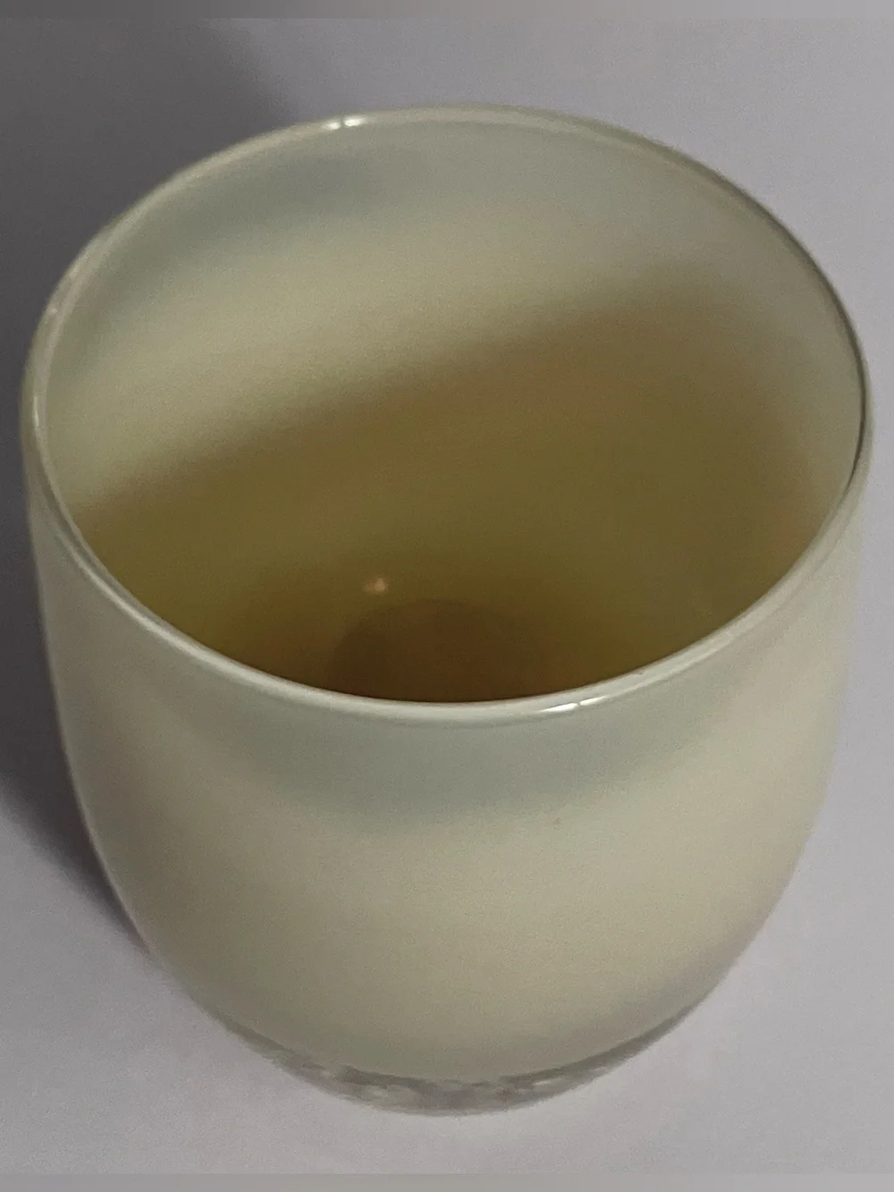 GLASSYBABY Pre-Triskelion HANDBLOWN Votive Candle Holder / IVORY CREAM / Seattle